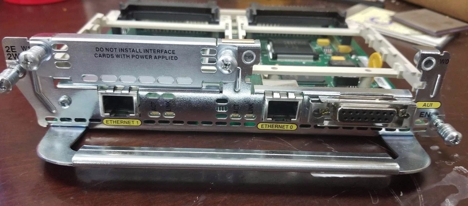 Cisco Dual Fast Ethernet Network Module 2E2W-W1 800-01171-05C0 - Image 1 of 2