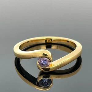SCHMUCKJAGD RING GR.18 (CA.56) AUS 925/- SILBER GELBVERGOLDET MIT TANSANIT - Bild 1 von 3
