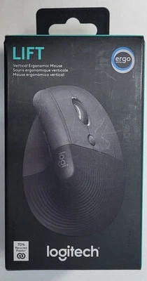 Logitech Lift Vertical Ergonomic Mouse, Wireless Bluetooth or USB Receiver - Image 1 of 4
