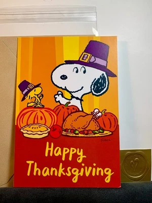 Thanksgiving Card! Hallmark Peanuts Extra Helping of Happiness! - Image 1 of 2
