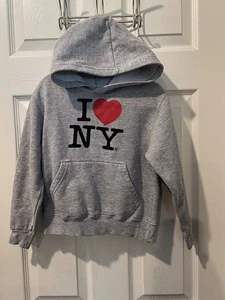 Toddler Unisex I NY Fleece Hoodie Gray Size 2-4 Years - Picture 1 of 6