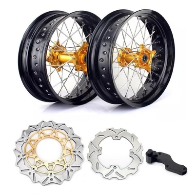 For Suzuki Supermoto 17" Wheels Brake Disc Adapter Kit RMZ250 07-21 RMZ450 05-21 Foto 1 de 4