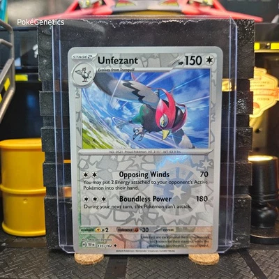 Unfezant Temporal Forces Reverse Holo Pokémon TCG 135/162 Scarlet & Violet SV05 - Image 1 of 4