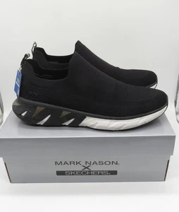 Zapatillas deportivas Mark Nason X Skechers negras sin cordones para hombre talla 15 suela Goodyear nuevas con caja - Imagen 1 de 9