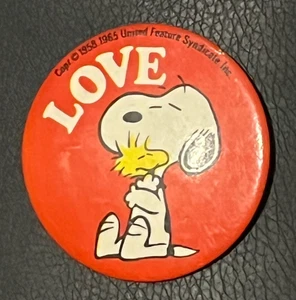 SNOOPY Pin Anstecker LOVE groß 55 mm - Bild 1 von 2
