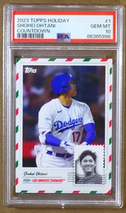 2023 Topps Holiday Countdown #1 Shohei Ohtani - PSA 10 GEM MINT  - Bild 1 von 2