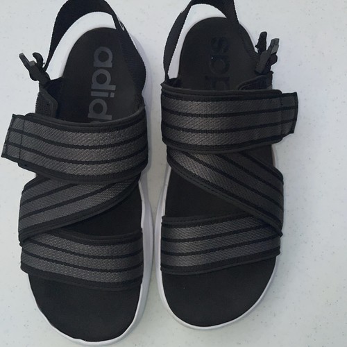 Sandali Adidas donna anni 90 estivi neri con logo e cinturino EG7647 taglia 9