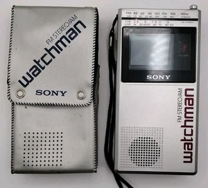 Vintage Sony Watchman FM Stereo/AM Taschenradio getestet funktioniert FD 30A silber - Bild 1 von 15