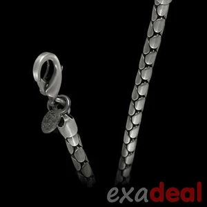 BICO Chain - F14 Rounded Reptile Style Link Necklace 16 18 20 22 inch NEW - Picture 1 of 2