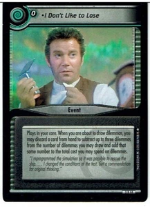 STAR TREK CCG 2E CALL TO ARMS RARE CARD I DON'T LIKE TO LOSE 3R44 ex - Picture 1 of 1