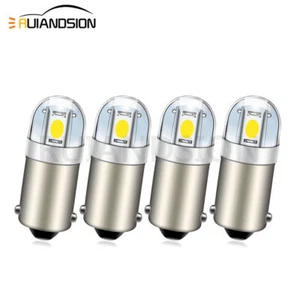 4pcs White 6V BA9S T4W 3030 2 LED Car Motor Interior Dome Light Side Parker Bulb - Picture 1 of 6