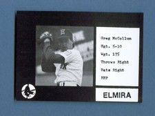 1987 Cain ELMIRA Pioneers Black #23 GREG McCOLLUM Illinois Ilini