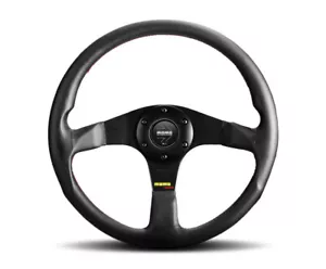 MOMO TUN35BK0B for Tuner Steering Wheel 350 Mm-Black Leather/Red Stitch/Black Sp - Picture 1 of 4
