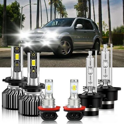 LED HID Headlight Bulbs Hi/Lo Beam Fog Light For Mercedes-Benz E55 AMG 2005-2006 - Image 1 of 4