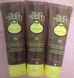 3 x Sun Bum spf30 Sunscreen Lotion 1 oz each travel size NEW - Picture 1 of 2