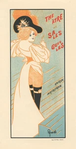 Theatre des Sales Gueules antique lithograph poster 1897 by Maurice Roubille - Picture 1 of 1
