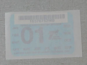 2001 Texas passenger car license plate windshield sticker - Picture 1 of 1