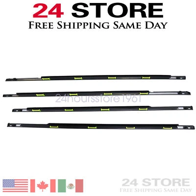 Fit Honda Civic Sedan 96-00 Outer Door Belt Weatherstrip Window Seal Molding Set — 第 1/4 张图片