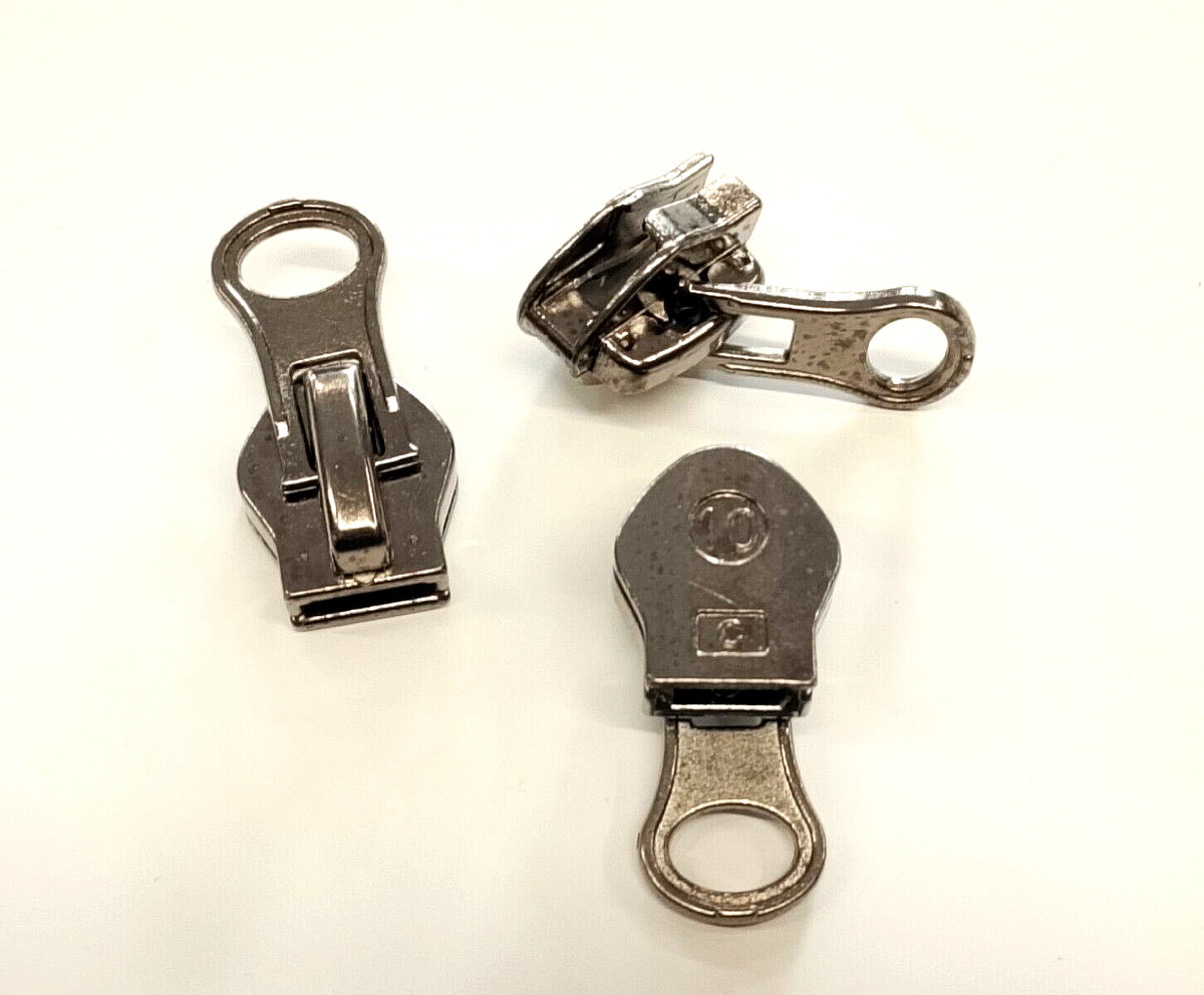 Cursore Cerniera Di Ricambio ZlideOn - Taglia L Per Jeans E Giubbotti, Nero