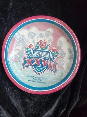 8 Superbowl 1993 Commemerative Paper Plates NOS Sealed Football Collectible - Image 1 of 4