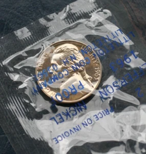 1963 GEM PROOF JEFFERSON NICKEL*in LITTLETON PACKET*  *FREE SHIPPING* - Picture 1 of 2