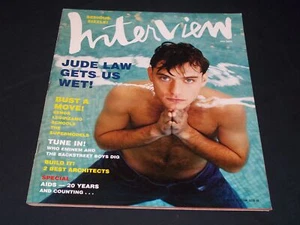 2001 JULY INTERVIEW MAGAZINE - JUDE LAW FRONT COVER - H 7675 - Picture 1 of 2