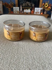 2 Mainstays MULLED CIDER 3 Wick Jar Candles 11.5 oz - Picture 1 of 3