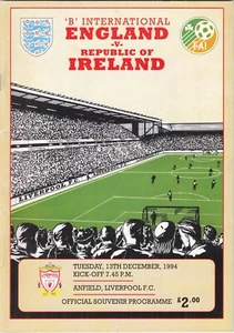 England v Republic of Ireland - 'B' International 1994 (13 Dec) @ Anfield - Picture 1 of 1