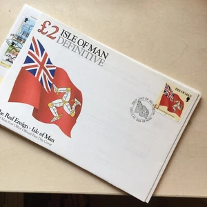 ISLE OF MAN STAMPS FDC FIRST DAY COVER  THE RED ENSIGN £2 STAMP FEB 1994 WCP - Picture 1 of 3