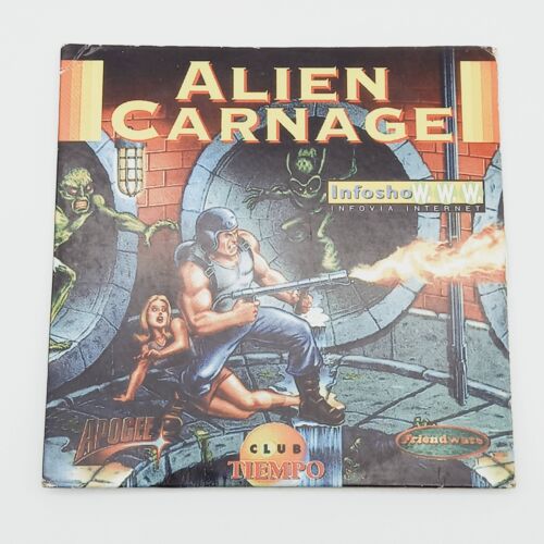 PC Game Alien Carnage CD ROM 1994 Friendware revista Tiempo Vintage