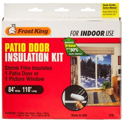 Frost King 84 pulgadas x 110 in. Kit de ventana retráctil interior patio plástico transparente #V76 Foto 1 de 2