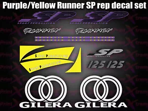 Gilera Runner SP Adesivi Decalcomanie, Giallo & Viola ADESIVO ETICHETTA - Foto 1 di 8