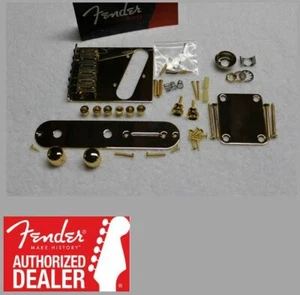 Juego de herrajes FENDER American Telecaster carrocería dorada moderno puente de 6 sillines EE. UU. Tele - Imagen 1 de 6