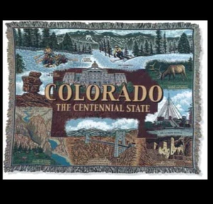 Simply Home State of Colorado Afghan Throw Blanket 50" x 70" Brand NEW - Picture 1 of 1