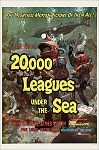 Póster de una hoja de 20.000 leguas bajo el mar 1954 27 X 41 14BMB154 - Imagen 1 de 1