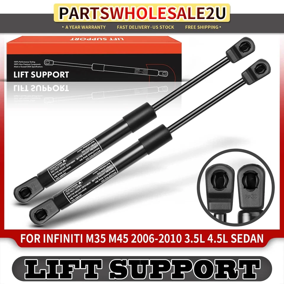 2x Amortiguadores de elevación del capó delantero para Infiniti M35 M45 2007 2008 2009-10 Foto 1 de 4