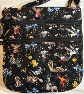 Vera Bradley Friends At Hogwarts Triple Zip Hipster Hipster Purse Bag Exact New - Picture 1 of 7