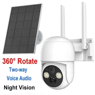 1080P PTZ Solar Security Camera Outdoor 360° Wireless WiFi Solar Camera CCTV
