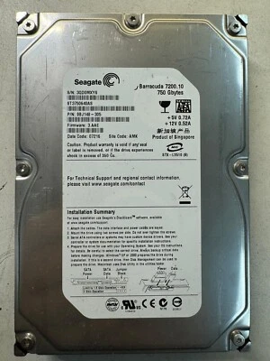 SEAGATE ST3750640AS 9BJ148-305 750GB Firmware 3.AAE Code 07216 SATA 3.5" HDD - Image 1 of 4