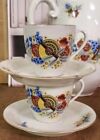 Ancien Service  Caf en  Porcelaine Art Dco ( 6 Tasses ,  Sucrier , Cafetire)