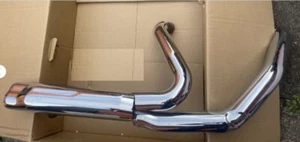 OEM Harley-Davidson Touring Exhaust Header Pipe Heat Shields Chrome 17-24 USED - Picture 1 of 9