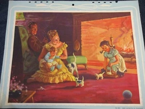 New Playmates No. 4634 Calendar Art Print by Hy. Hintermeister - Picture 1 of 1