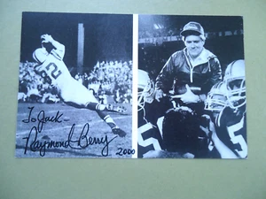 FOTO POSTAL FIRMADA AUTOGRAFIADA POR RAYMOND BERRY BALTIMORE COLTS - Imagen 1 de 3