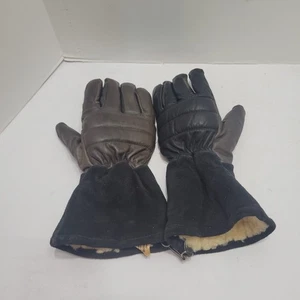 Vintage Genuine Steerhide Leather Snowmobile Gloves Sherpa Lined Men’s XL - Bild 1 von 6