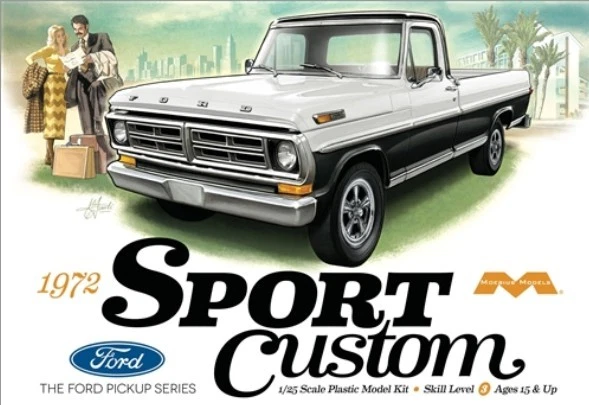 Moebius Models 1220 1:25 1972 Ford Sport Custom Pickup Truck - Image 1 of 1