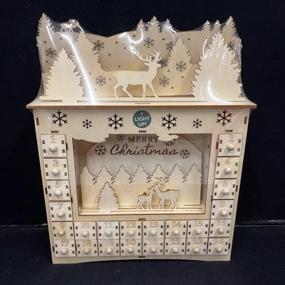 Handmade Holiday Craft Christmas Advent Calendar Lights Up Jo Ann Brand New 2019 - Image 1 of 4