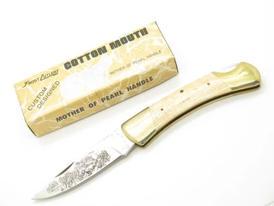 Vintage 1980s Frost Cutlery Seizo Imai Seki Japan Lockback Bone 4.25" Knife - Image 1 of 4