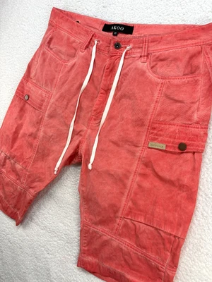 Pantalones Cortos Carga AKOO Rojo 36 Para Hombre Multi-Bolsillo Ropa de Calle Estilo Foto 1 de 4