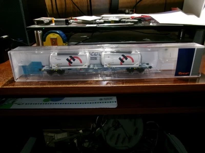 ROCO HO ESCALA ARTÍCULO # 76943 VAGÓN CONTENEDOR CON DOS CONTENEDORES CISTERNA-SBB Foto 1 de 4