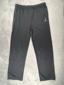 Jordan Youth XL Therma-Fit Fleece Sweatpants Black Drawstring Straight Leg - Picture 1 of 11